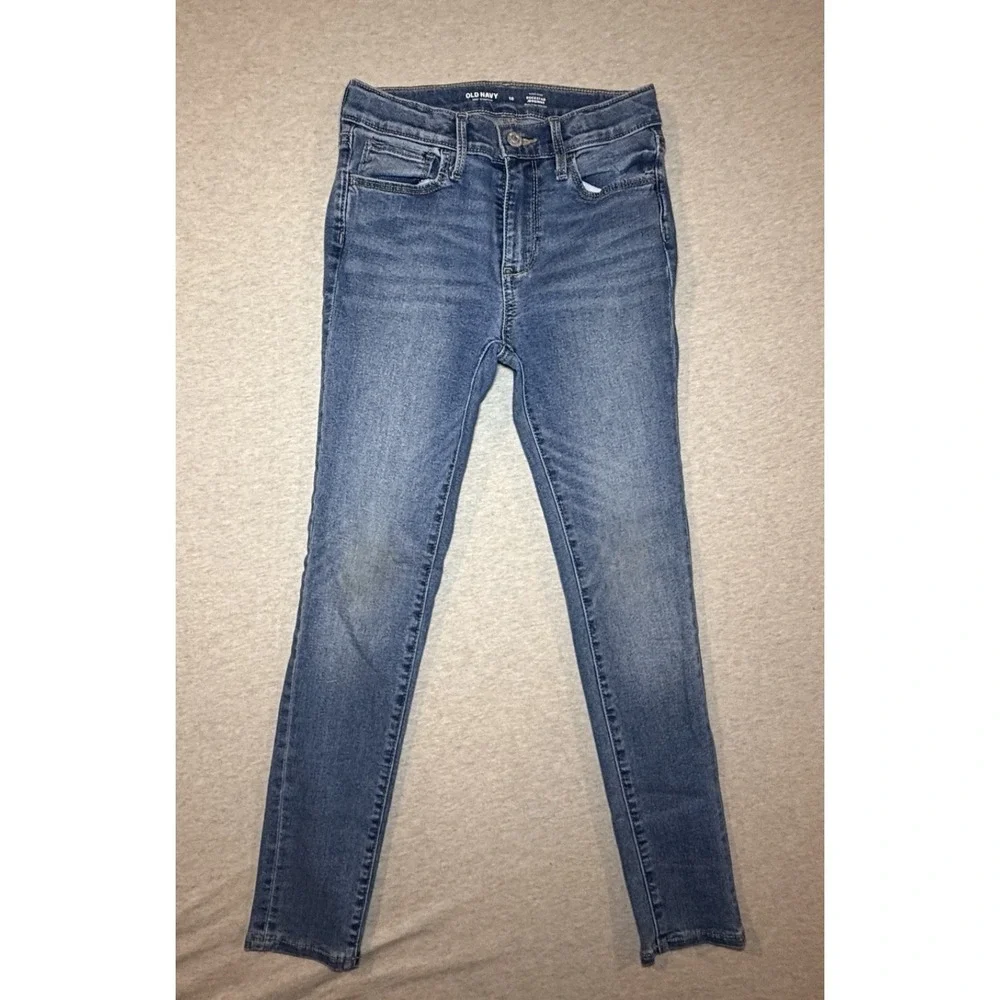 Old Navy kids rockstar jeggings. medium wash blue jean. size 10